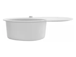Fregadero de cocina de granito con un seno ovalado blanco ES284898