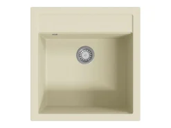 Fregadero de cocina de granito con un seno beige ES162713