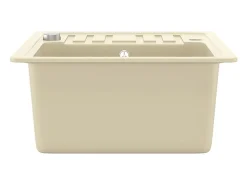 Fregadero de cocina de granito, fregadero individual, color beige