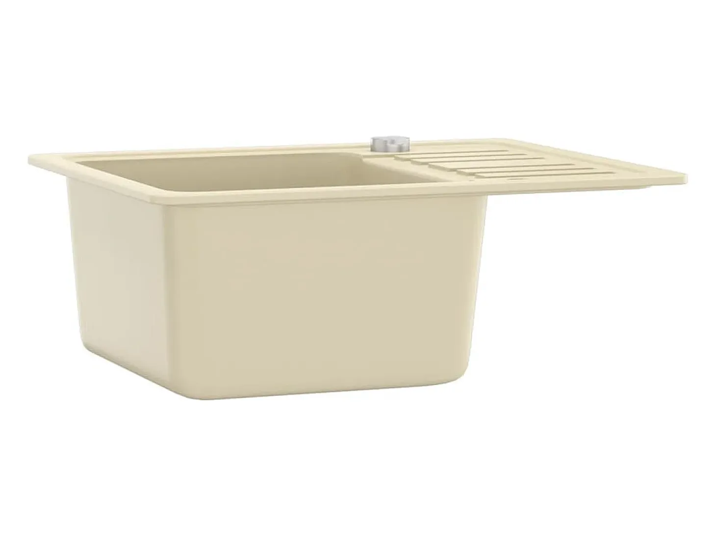 Fregadero de cocina de granito, fregadero individual, color beige