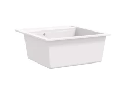 Fregadero de cocina de granito, fregadero individual, blanco