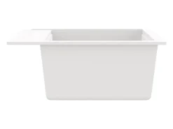 Fregadero de cocina de granito, fregadero individual, blanco