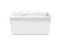 Fregadero de cocina de granito, fregadero individual, blanco