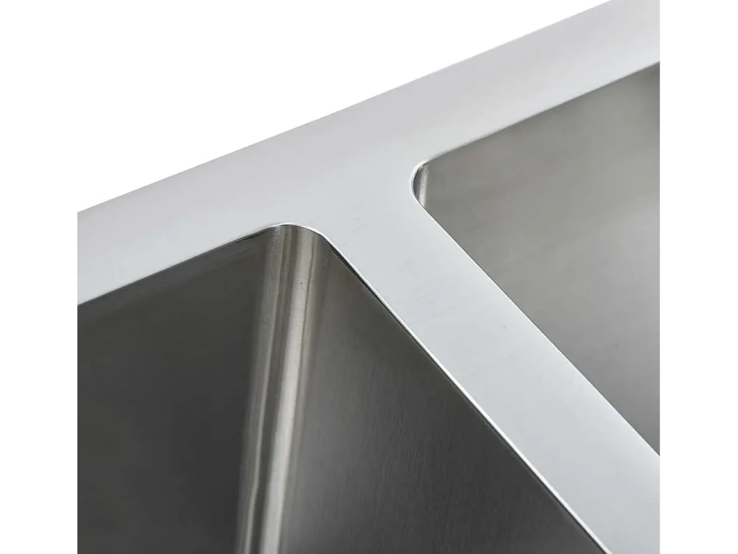 Fregadero de cocina hecho a mano de acero inoxidable