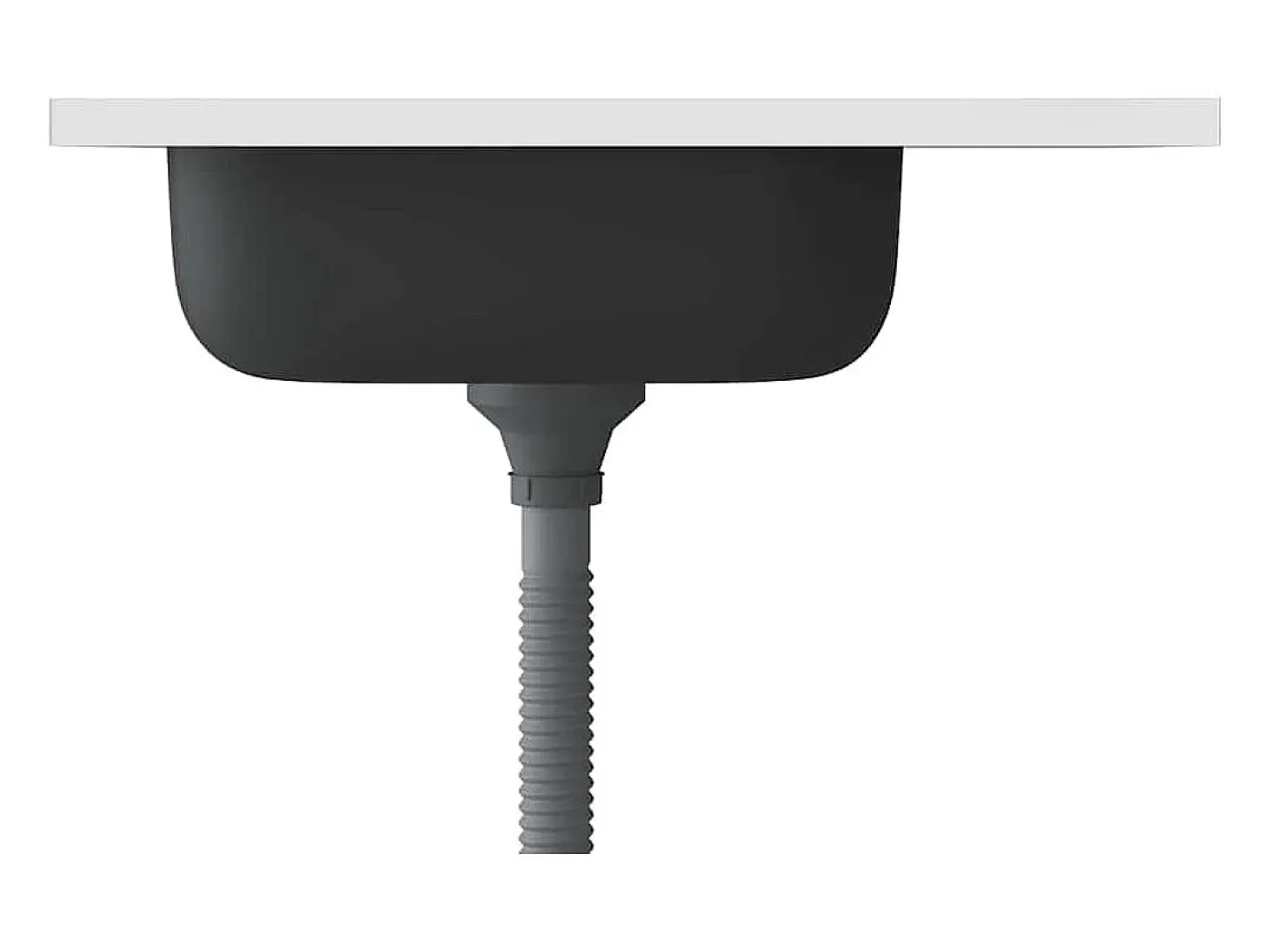 Fregadero de cocina y escurridor plateado 600x500x155 mm acero inoxidable