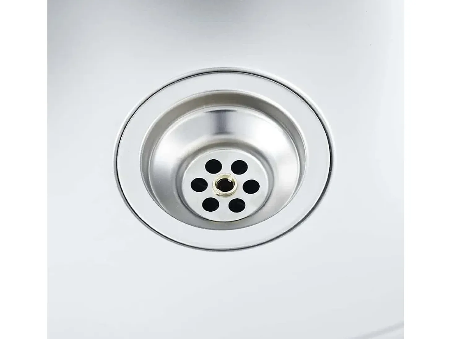 Fregadero de cocina y escurridor plateado 600x500x155 mm acero inoxidable