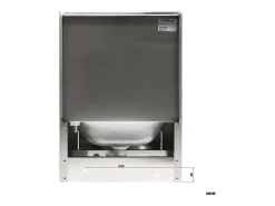 Fregadero gastronorm de acero inoxidable con mando de rodilla y lavabo antisalpicaduras 16_0002395