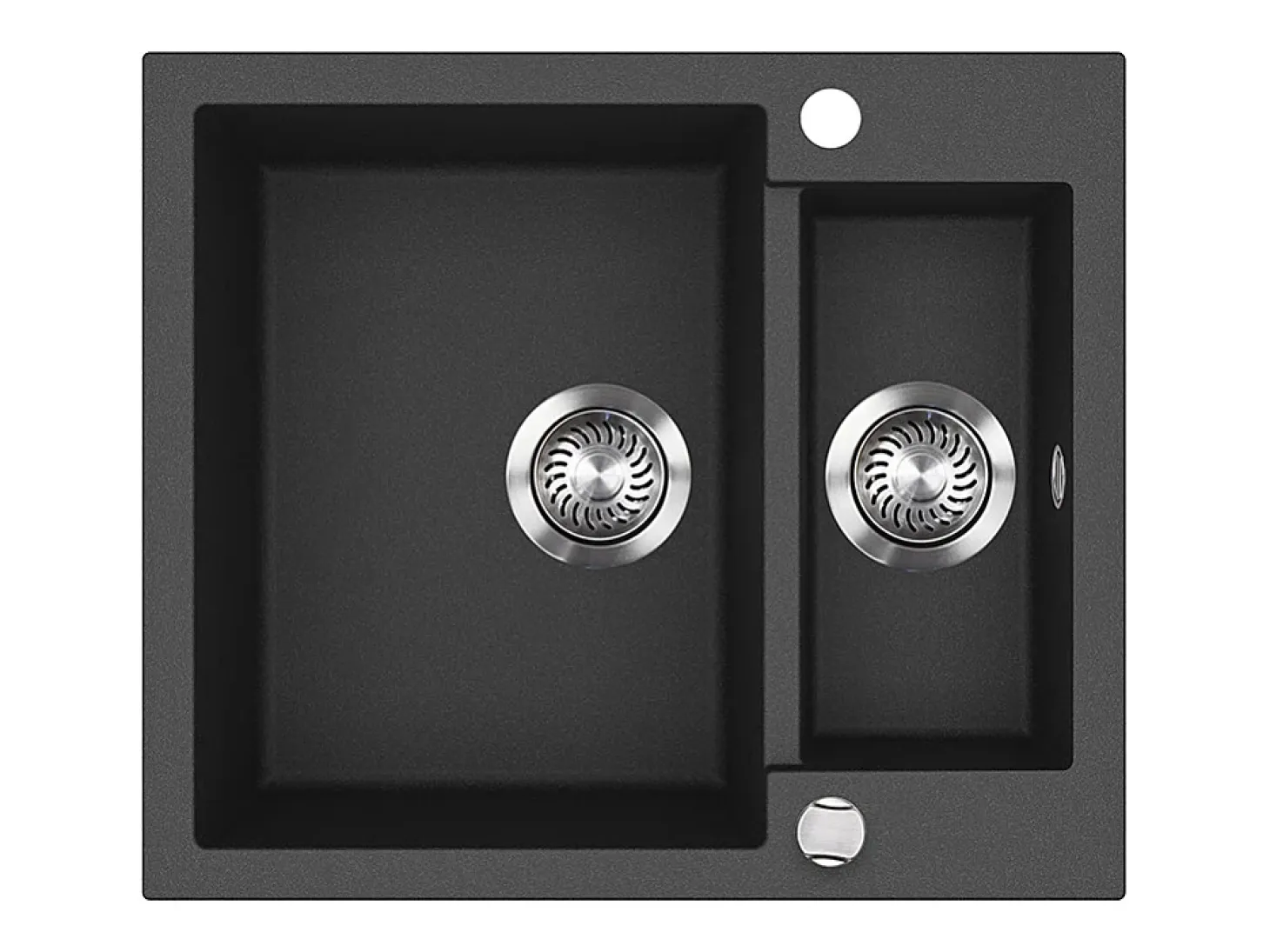 Fregadero negro 58x50x28 prag
