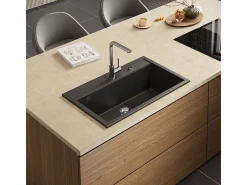 Fregadero negro 80x51x20 sydney