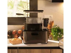Freidora Cecotec Cleanfry Luxury 4000 Dark 3270W 4,2L inox