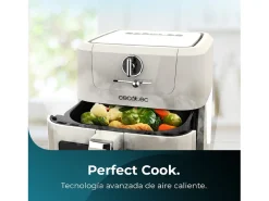 Freidora de aire Cecotec Cecofry Antique 5000 Window 1500W 5L diseño retro con ventana blanco