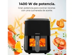 Freidora de aire Cecotec Cecofry Fantastik Window 4000 1400W 4L negro