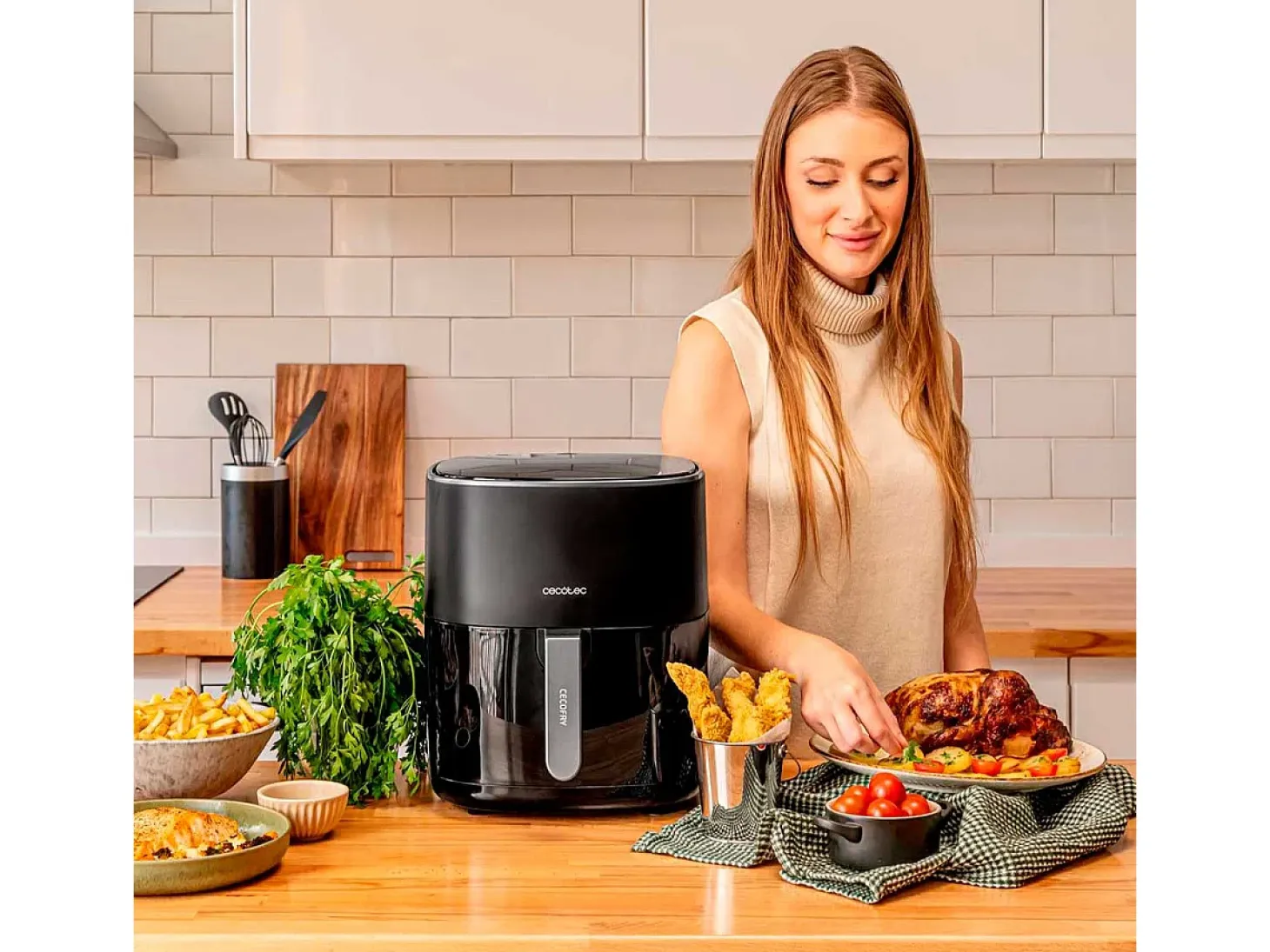 Freidora de aire Cecotec Cecofry Fantastik 6500 1700W 6,5L negro