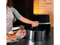 Freidora de aire Cecotec Cecofry Full lnoxBlack 5500 Pro 1700W 5,5L 8 modos de cocinado negro/inox