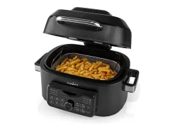 Freidora sin aceite Nedis KAAFG600BK 6L 1600W Negro - Freidora-Grill Multifuncional de Aire Caliente XL