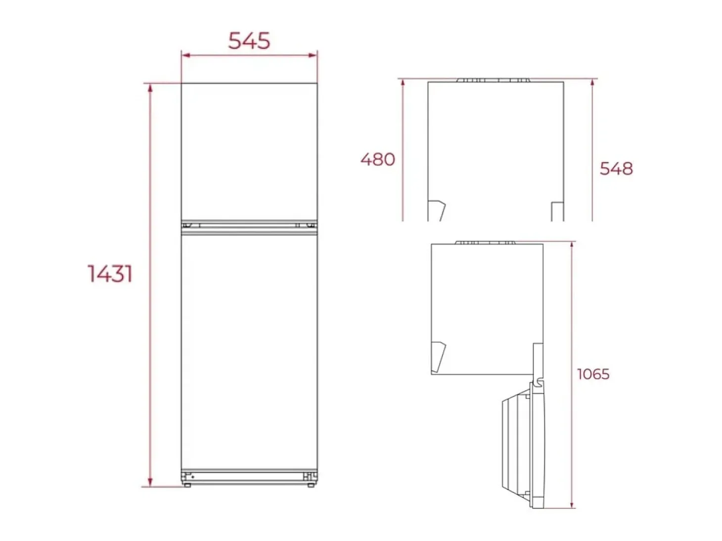 Frigorífico 2 puertas Teka RTF2510 Inverter 204L E blanco 143 cm