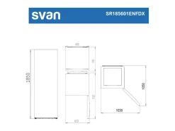 Frigorífico Svan SR185601ENFDX 359L No Frost E inox 185 cm