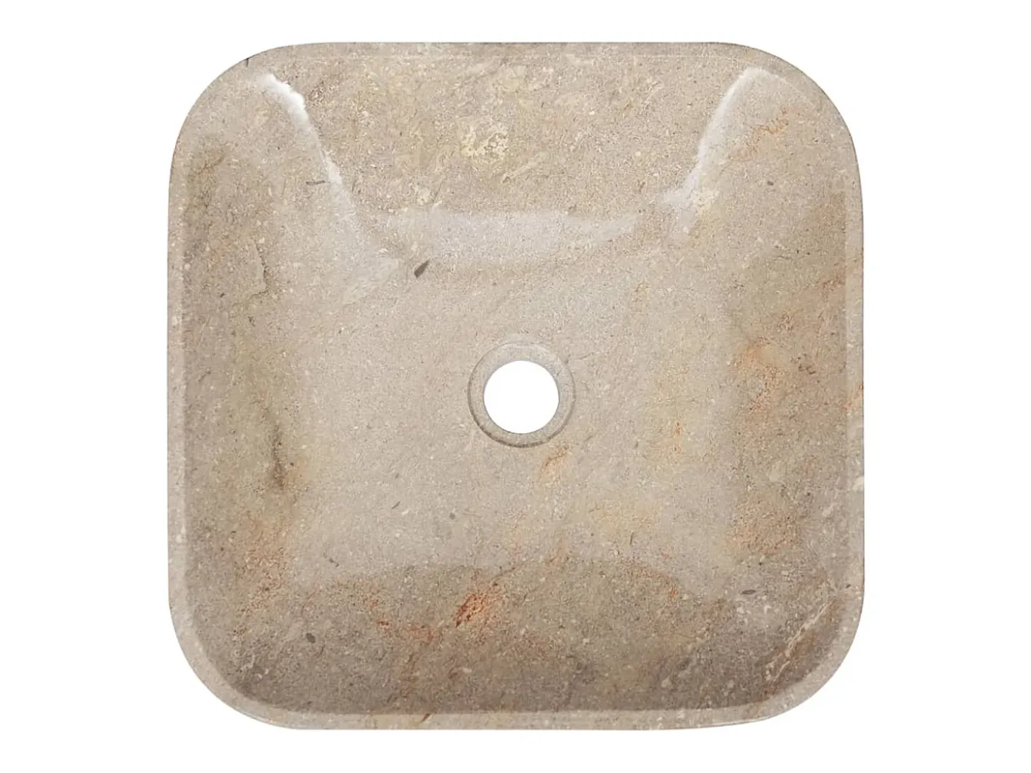 Fullerton Lavabo gris mármol 40x40x10 cm
