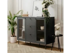 Gabinete Caracas 2 Puertas 3 Cajones 120X90X40 Azul Marino