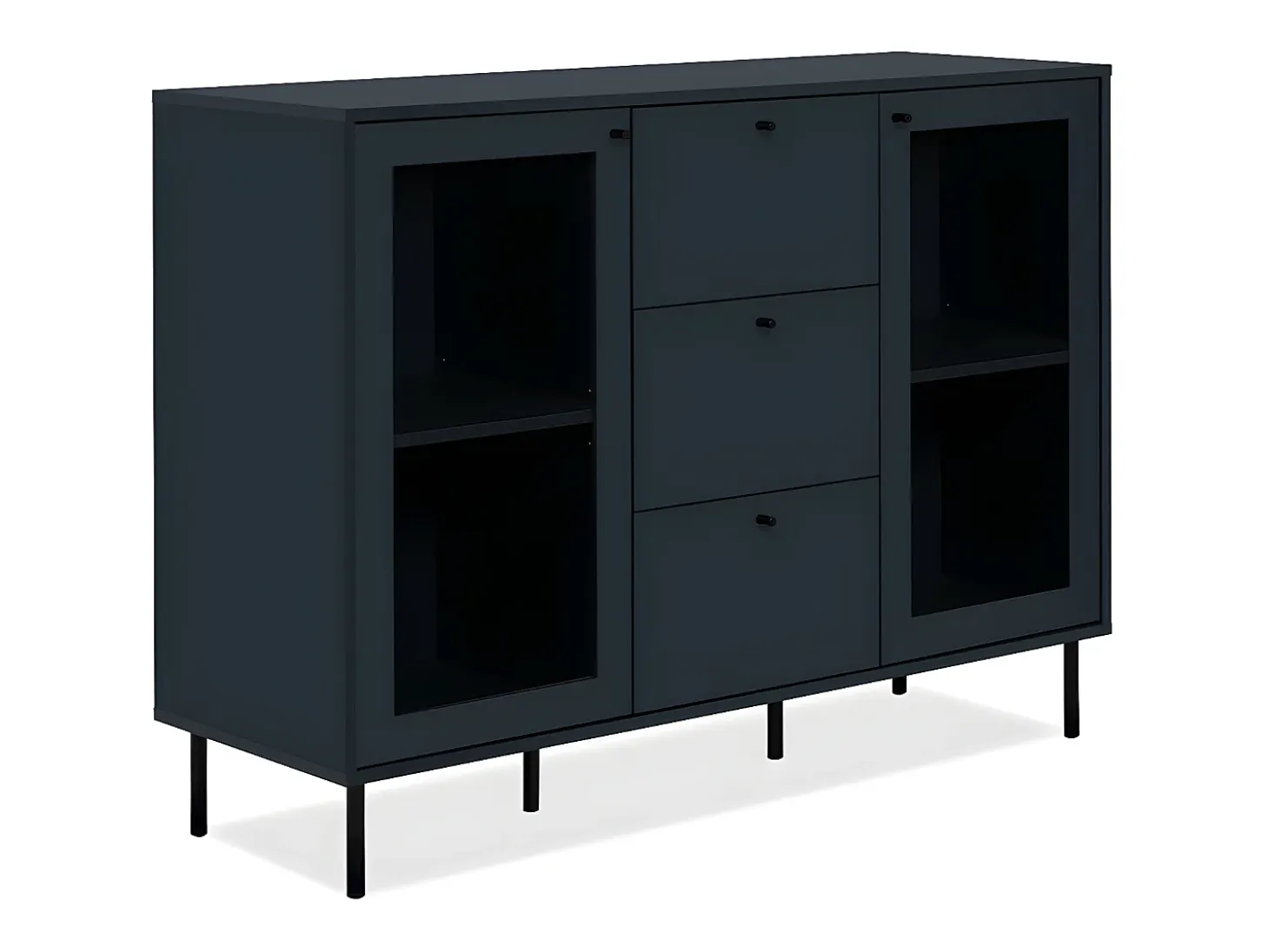 Gabinete Caracas 2 Puertas 3 Cajones 120X90X40 Azul Marino