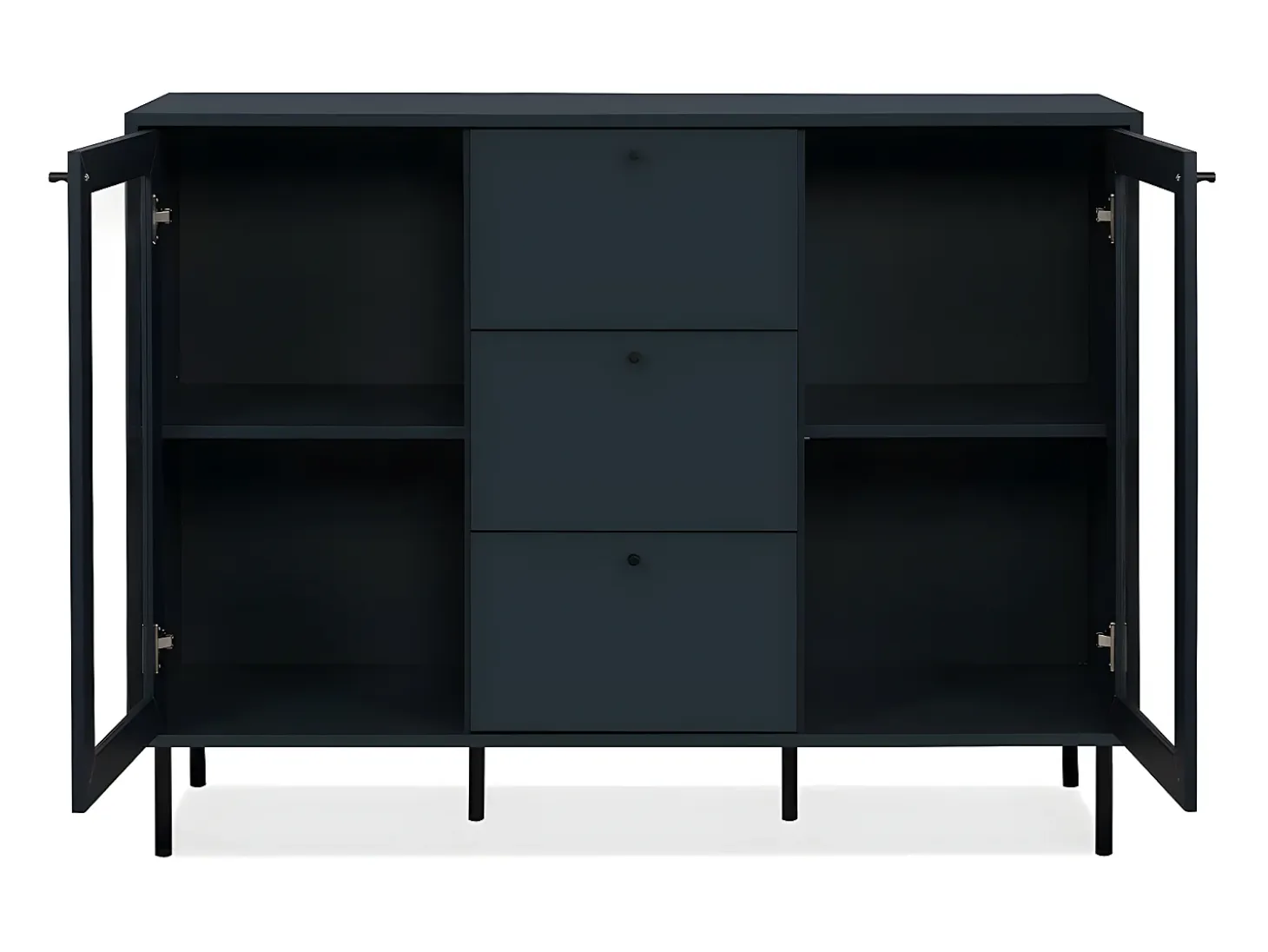 Gabinete Caracas 2 Puertas 3 Cajones 120X90X40 Azul Marino