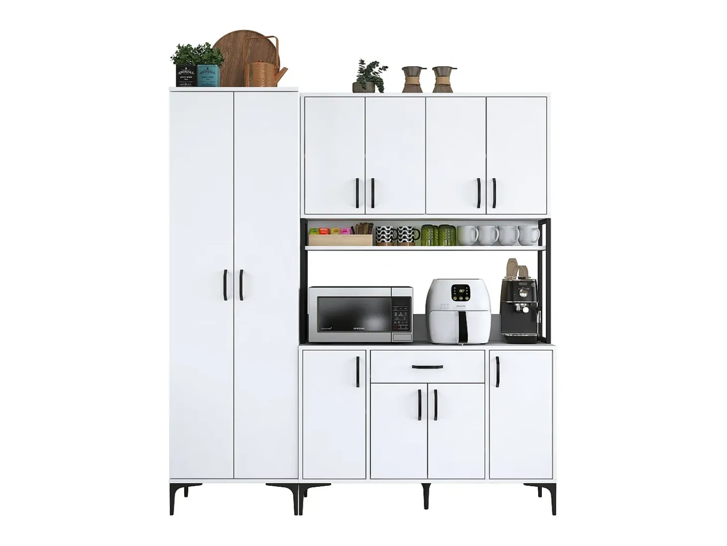 Gabinete multiusos JE133 3054 Blanco 180x198.6x40 cm