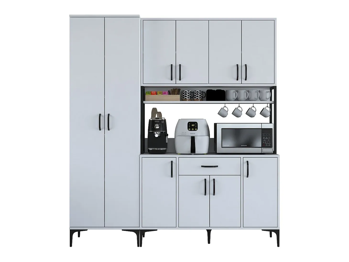 Gabinete multiusos JE133 3054 Blanco 180x198.6x40 cm