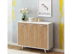 Gabinete multiusos Piffa color roble Blanco 100x82x35 cm