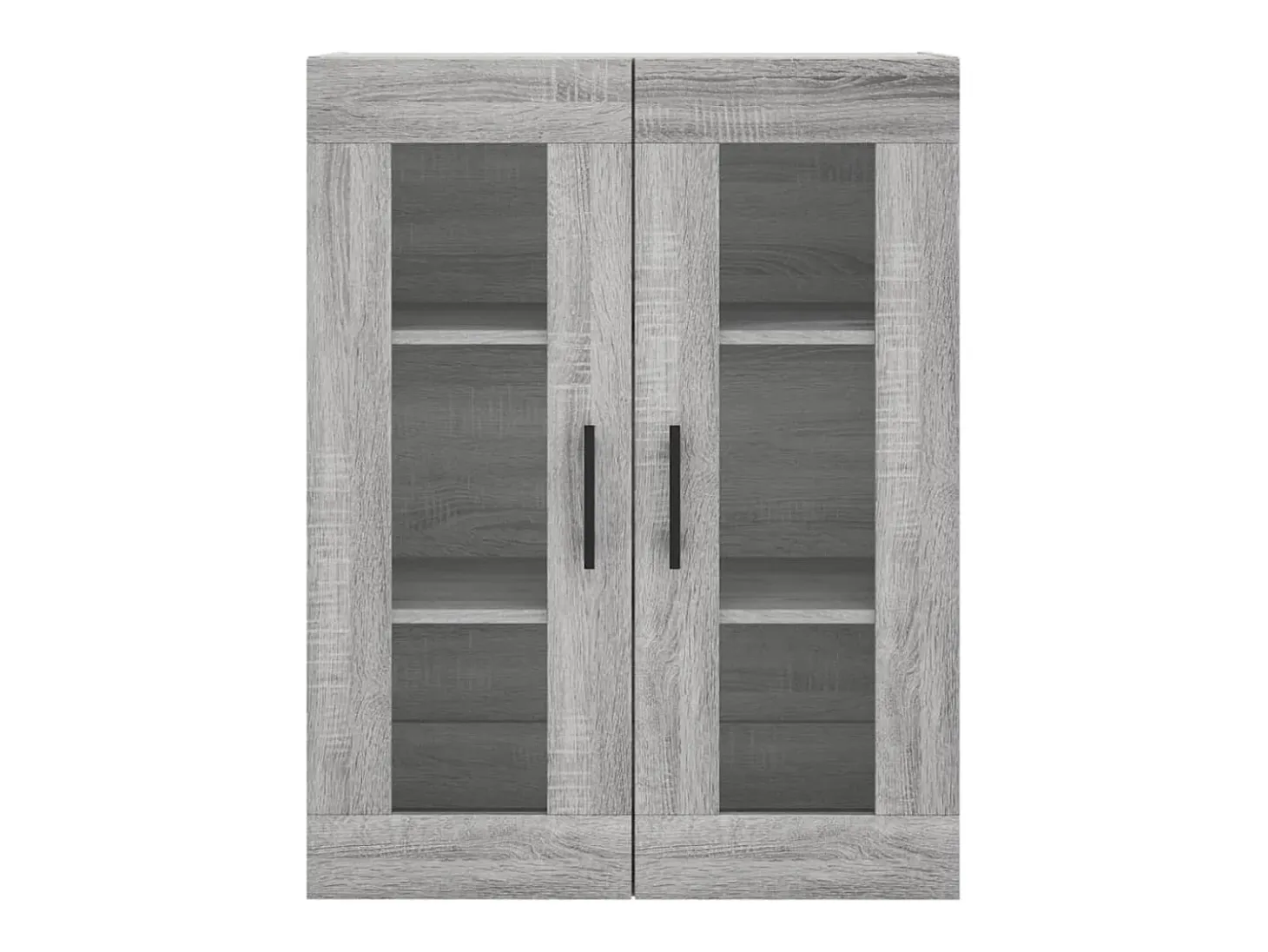 Gabinetes de pared de 2 piezas de madera de ingeniería gris Sonoma