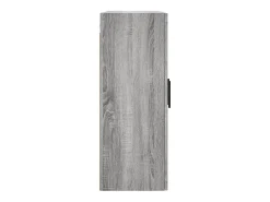 Gabinetes de pared de 2 piezas de madera de ingeniería gris Sonoma