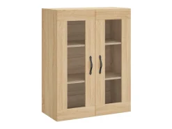 Gabinetes de pared de 2 piezas, roble Sonoma, madera de ingeniería