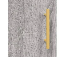 Gabinetes de pared de 2 piezas de madera de ingeniería gris Sonoma