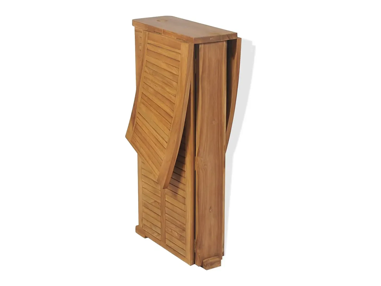 Garden Furniture - Mesa de bar plegable de madera teca maciza 155x53x105 cm