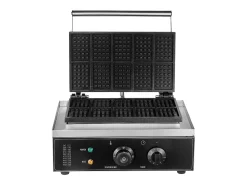 Gofrera Comercial Rectangular SucceBuy 10PCS 1550W, Antiadherente, en Acero Inoxidable, Control De Temperatura y Tiempo, Mango