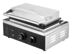 Gofrera Comercial Rectangular SucceBuy 10PCS 1550W, Antiadherente, en Acero Inoxidable, Control De Temperatura y Tiempo, Mango