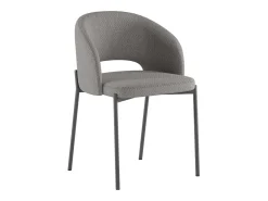 Greta - Silla de tela gris 2 piezas