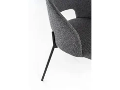 Greta - Silla de tela gris 2 piezas