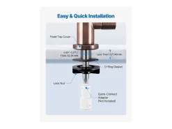 Grifo de Agua Potable SucceBuy sin Plomo en Acero Inoxidable, Grifo de Ósmosis Inversa con Válvula en Latón Macizo, Anticorrosivo y Duradero, para Cocina