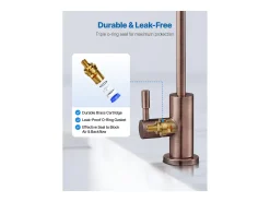 Grifo de Agua Potable SucceBuy sin Plomo en Acero Inoxidable, Grifo de Ósmosis Inversa con Válvula en Latón Macizo, Anticorrosivo y Duradero, para Cocina
