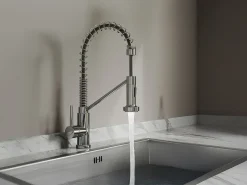 Grifo de cocina con ducha extraíble de acero inoxidable - Cromado - ROFLEX