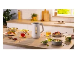 Hervidor MyMoment - Blanco 1,7 L - Base giratoria 360° - Almacenamiento del cable - 3 funciones de seguridad automáticas