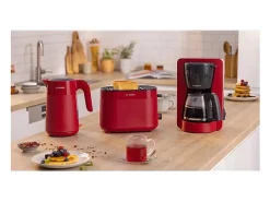 Hervidor MyMoment - Rojo mate - Indicador de taza - Nivel de agua visible