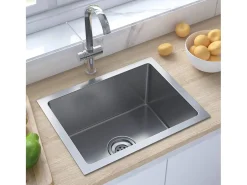 Hicksville Fregadero de cocina hecho a mano acero inoxidable