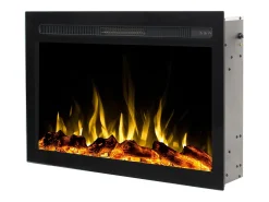 Insert eléctrico INFINITY para chimenea eléctrica - fuego premium - empotrada - 81x14x50 cm - chimenea LED con calefacción 750/1500 W