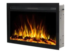 Insert eléctrico INFINITY para chimenea eléctrica - fuego premium - empotrada - 81x14x50 cm - chimenea LED con calefacción 750/1500 W