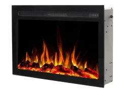 Insert eléctrico INFINITY para chimenea eléctrica - fuego premium - empotrada - 81x14x50 cm - chimenea LED con calefacción 750/1500 W