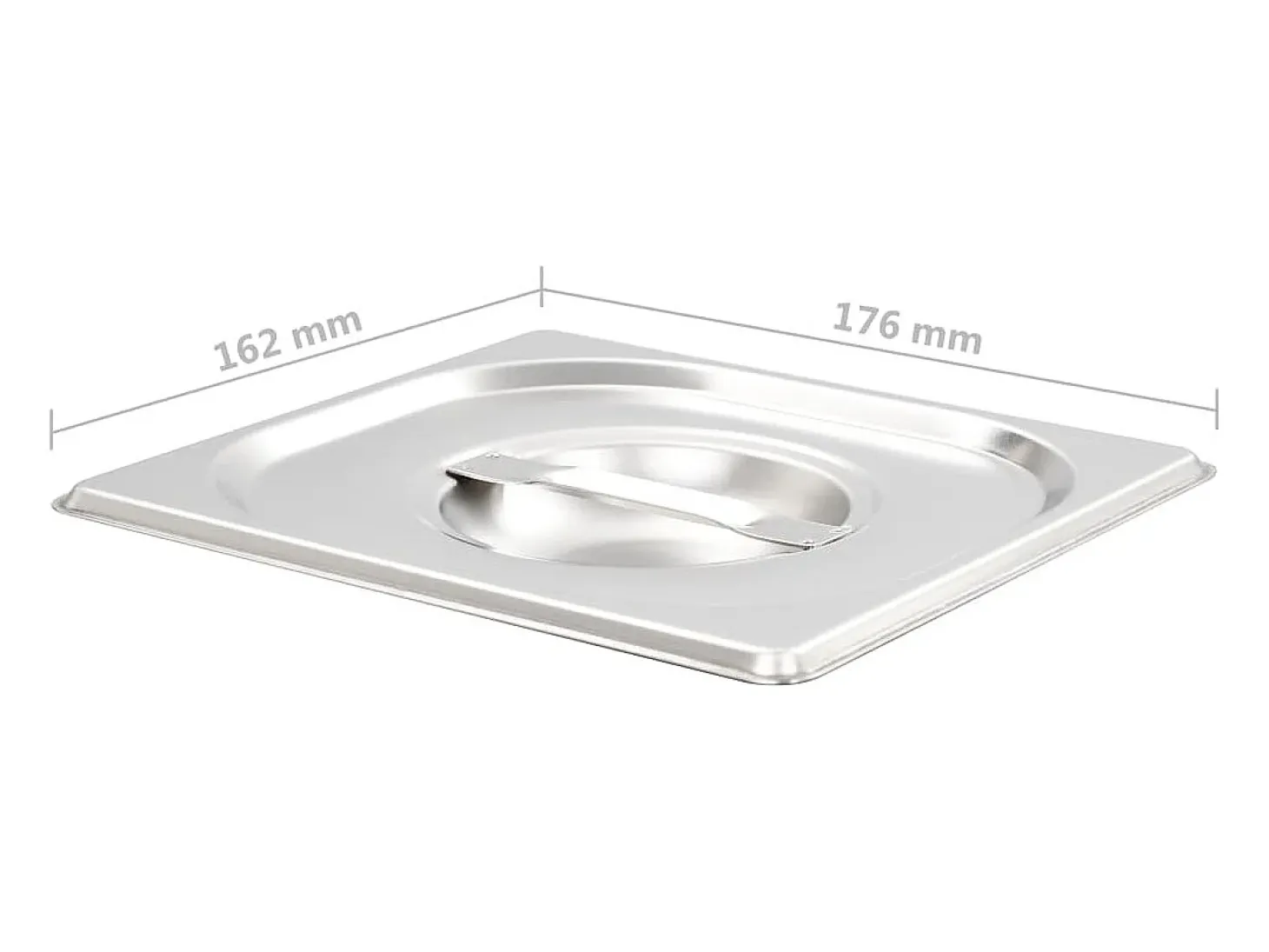 Ishpeming Tapas para bandejas Gastronorm 1/6 acero inoxidable 8 unidades