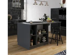Isla de cocina antracita alto brillo 90x60x82 fame-line