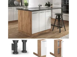 Isla de cocina blanco alto brillo 30x70x82 fame-line