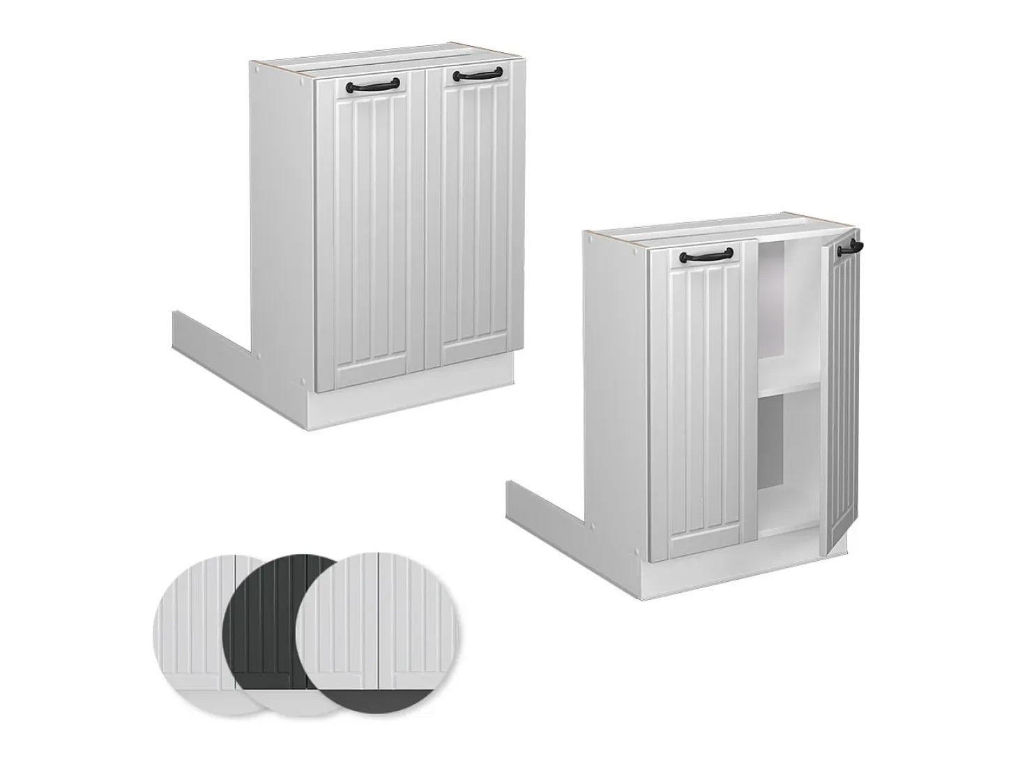 Isla de cocina blanco casa de campo 60x30x82 fame-line